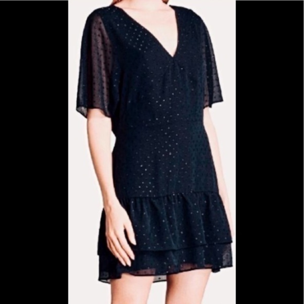 All Saints sequin ruffle dress